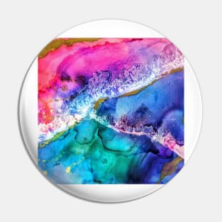 Multicolored Abstract Painting Pin