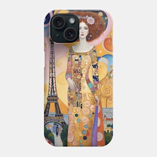 Gustav Klimt's Parisian Symphony: Eiffel Tower Inspired Phone Case