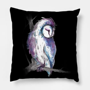 Fantasy Owl Watercolor Pillow