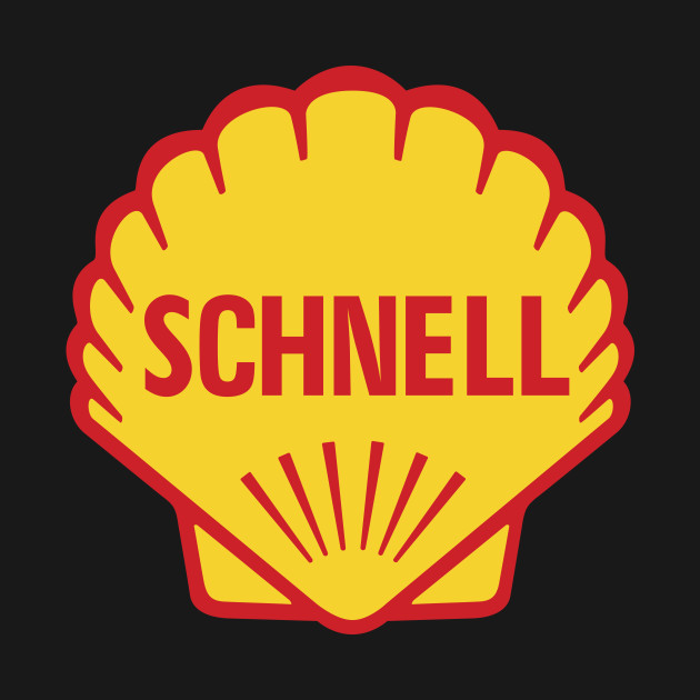 Disover Vintage Racing Shell "Schnell" Logo - Vintage Shellschnell Racing Logo - T-Shirt