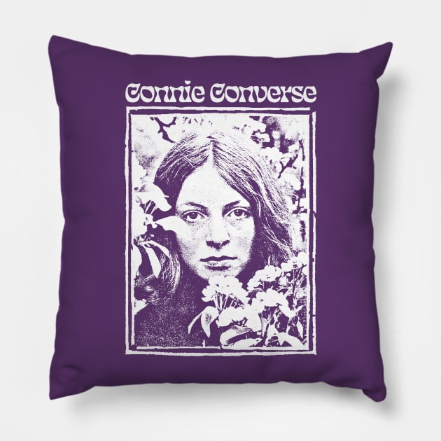 Connie Converse // Retro Fan Art Design Pillow by DankFutura