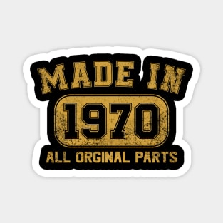 Made In 1970 Birthday Gifts 54 Years Old 54th Bday Present Magnet