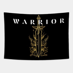 The Warrior's Golden Sword Tapestry