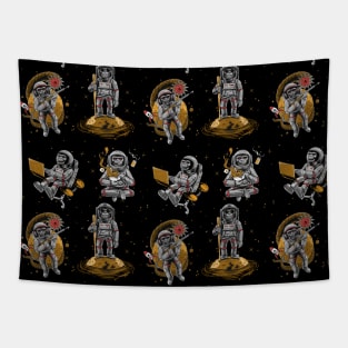 Apes In Space Repeat Pattern Tapestry