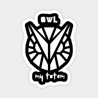 Owl Tattoo  my totem White Magnet