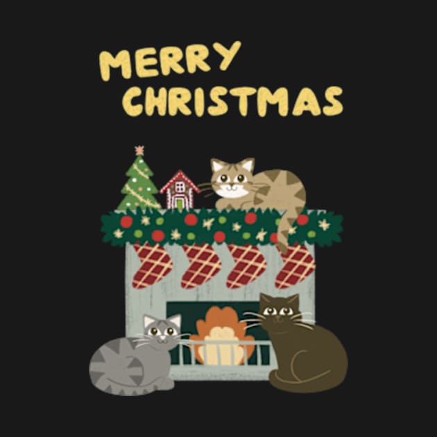 Merry Christmas cats by AbbyCatAtelier