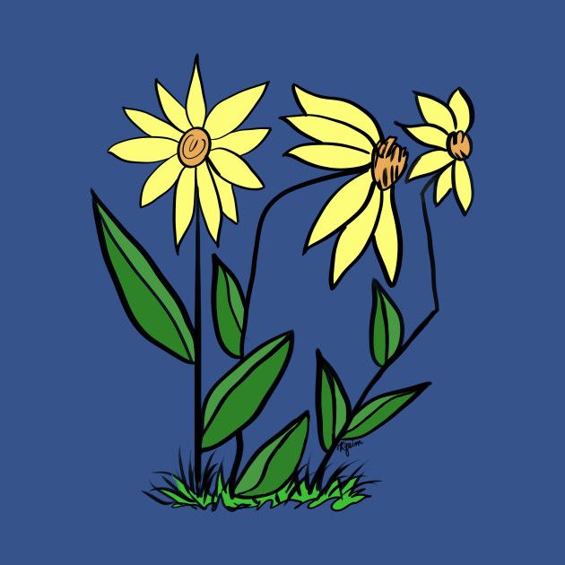 Disover Daisies in the wind - Tshrits - T-Shirt