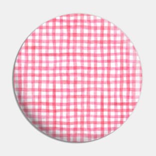 Red watercolour checkered - Gingham Pin