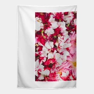 Pink White Red Flowers Tapestry