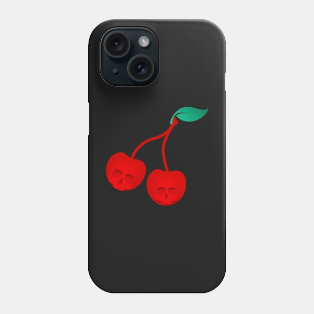 Cherry Skull Phone Case by BoneArtPetite