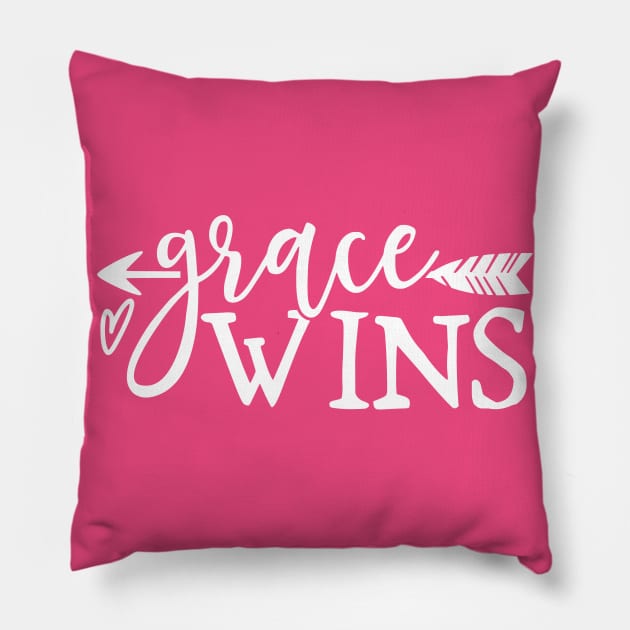 Grace Wins Pillow by authorytees