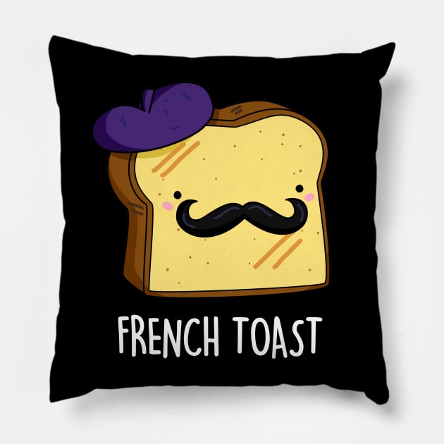 French Toast Cute Toast Bread Pun Pillow by punnybone