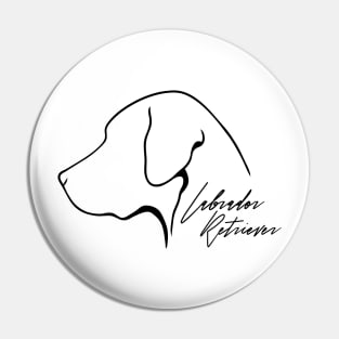 Proud Labrador Retriever profile dog lover gift Pin