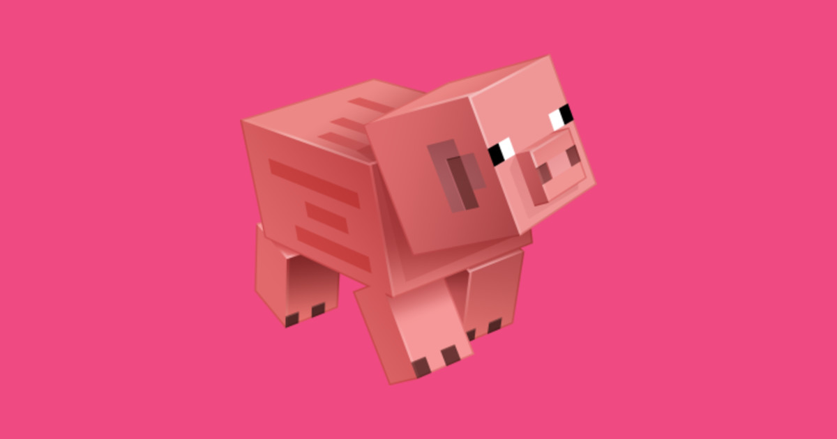 minecraft pig minecraft sticker teepublic