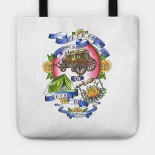 donner party last podcast tattoo art Tote