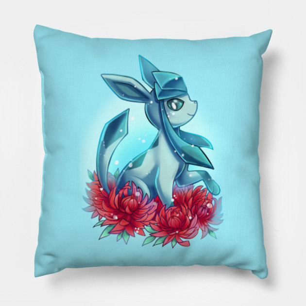 Fresh snow fox with chrysanthemum
