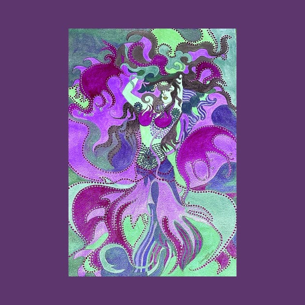 Dancing Mermaid Painting by Minxylynx4