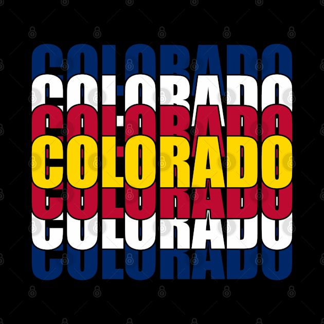 Colorado Typography Flag Simple by That5280Lady