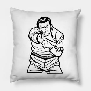 bad guy vintage shooting range target Pillow