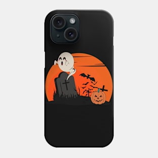 Vintage Cute Ghost and Graveyard Halloween Phone Case