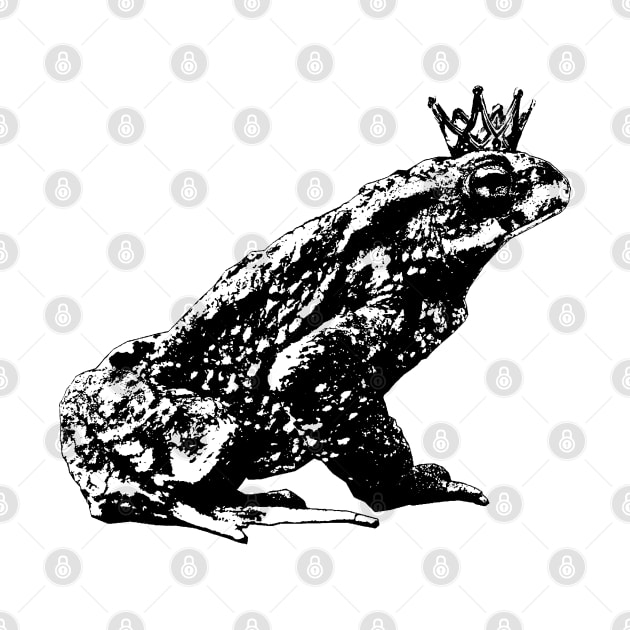 Common toad with crown by R LANG GRAPHICS