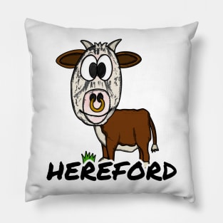 Hereford Cattle Livestock Farmer Texas Herefordshire Funny Pillow