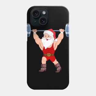 Santa Weightlifting Christmas Fitness Gym Deadlift Phone Case