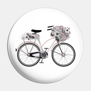 nostalgic bike with lush floral decoration Pin