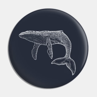 Ghost Whale - spooky, chalkboard style, sea animals Pin