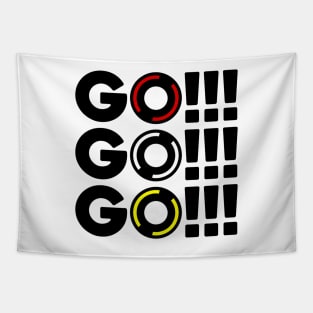Go! Go! Go! F1 design Tapestry