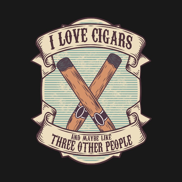 Cigar Smoking I Love Cigars Cigar Smoker by ChrisselDesigns