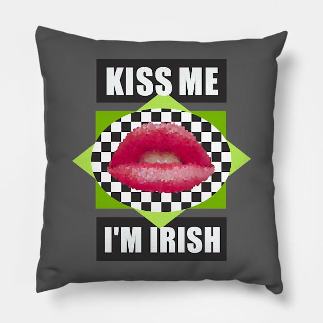 Kiss Me I'm Irish Pillow by Dale Preston Design
