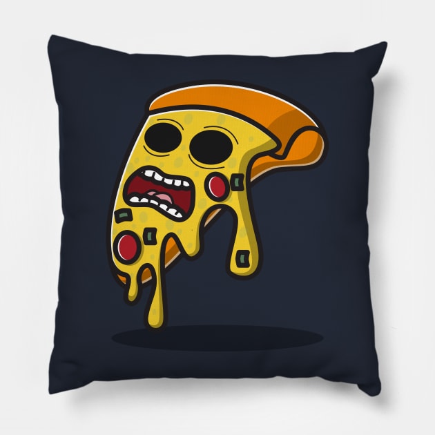 spooky pizza Pillow by fflat hds