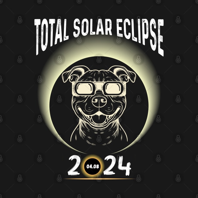 Solar Eclipse 2024 Shirt Total Eclipse April 8th 2024 Dog by Peter smith