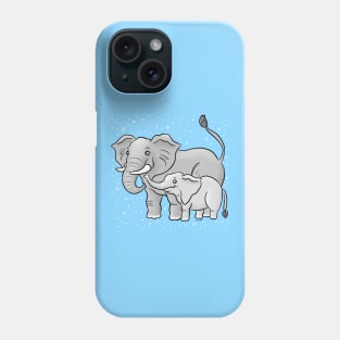 Elephant parent and baby Phone Case