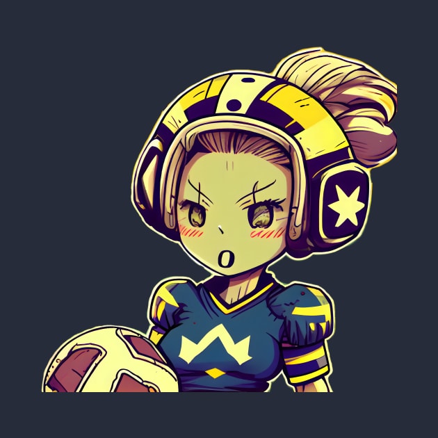 Kickin' Girl Power: Embrace the Coolness of Comic-style Female Football by MLArtifex