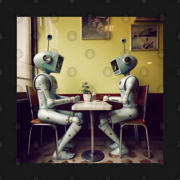 Robots in the cafe series by VISIONARTIST