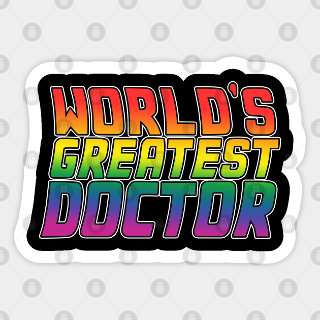 Doctor job gifts design. Perfect present for mom dad friend him or her. Lgbt rainbow color - Gift - Sticker