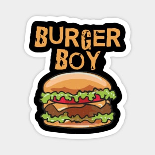 Funny Burger Boy Hamburger Cheeseburger Fast Food Lover Magnet