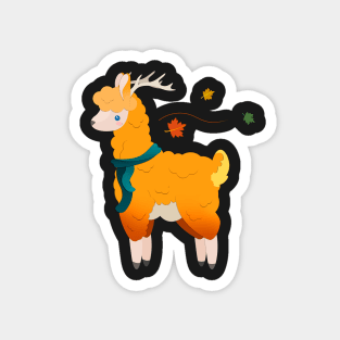 Autumn Llama Magnet