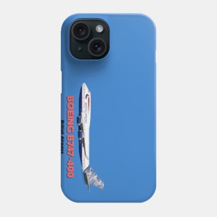 Boeing B747-400 - British Airways "Waves and Cranes / Japan" Phone Case