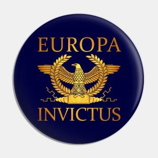 Europa Invictus - Gold Eagle on Blue Pin