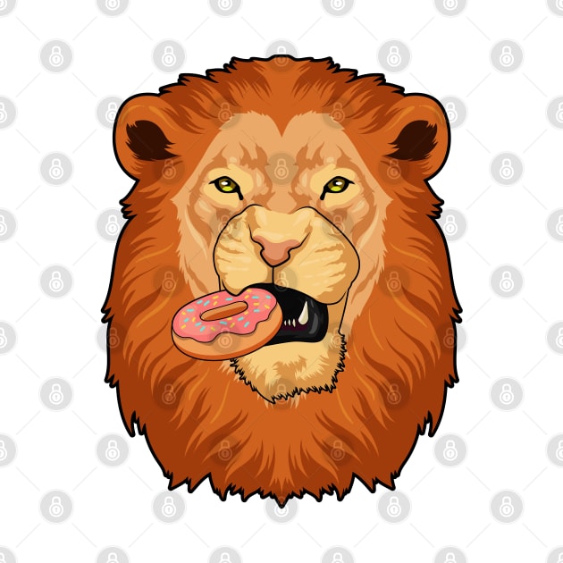 Lion with Donut by Markus Schnabel