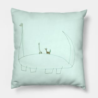 Dino Mama and Babies Pillow