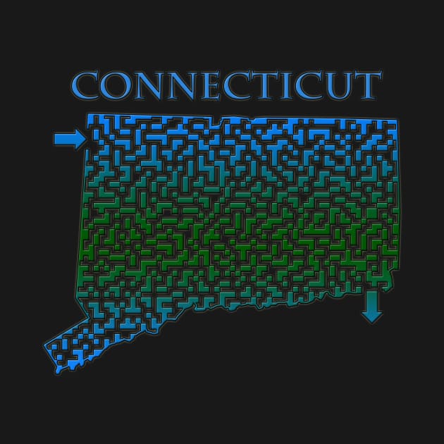 Connecticut State Outline Maze & Labyrinth by gorff