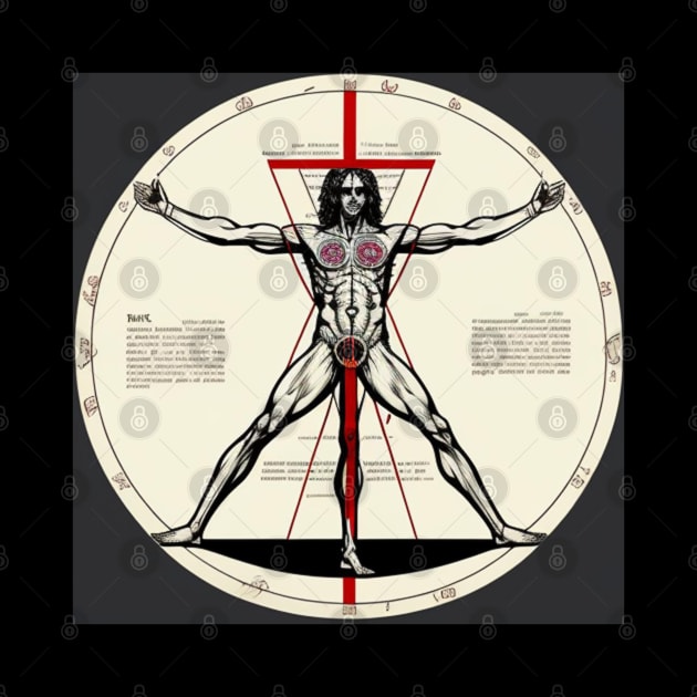 Vitruvian Man Rock n Roll Vinyl Record Vol. 5 by musicgeniusart