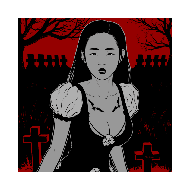 Graveyard Girl (v2) by Derlis Santacruz - Designs