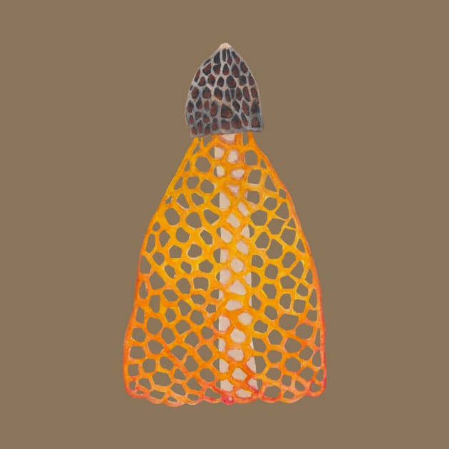 Netted stinkhorn mushroom by deadblackpony