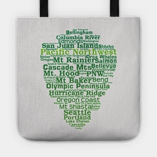 Pacific Northwest Region Word Art List Tote