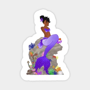 Purple Mermaid Magnet